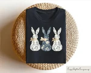 Floral Bunny Trio Shirt