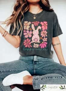 Happy Easter Floral Tee